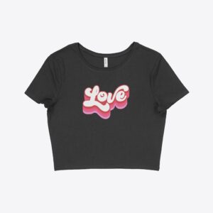 Women's Valentine Cropped T-Shirt - Trendy affectionate fashion.