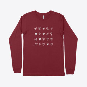 Valentine Long Sleeve T-Shirt featuring classic design in various colors.