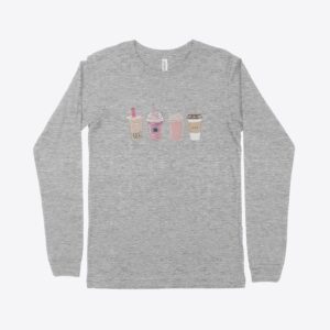 Valentine's Day Long Sleeve T-Shirt featuring romantic heart design.