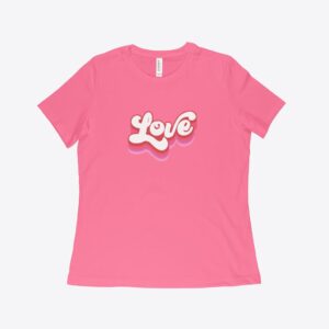 Women's Valentine Relaxed T-Shirt - Casual charm for Valentine's Day!