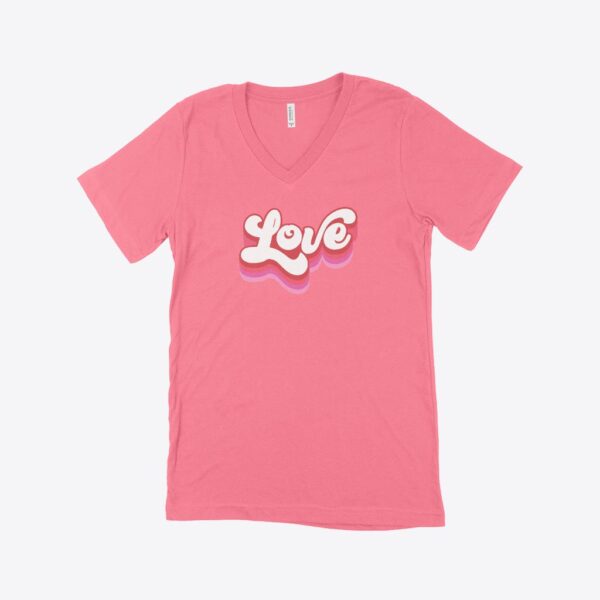 Women's Valentine V-Neck T-Shirt - Trendy affectionate fashion.