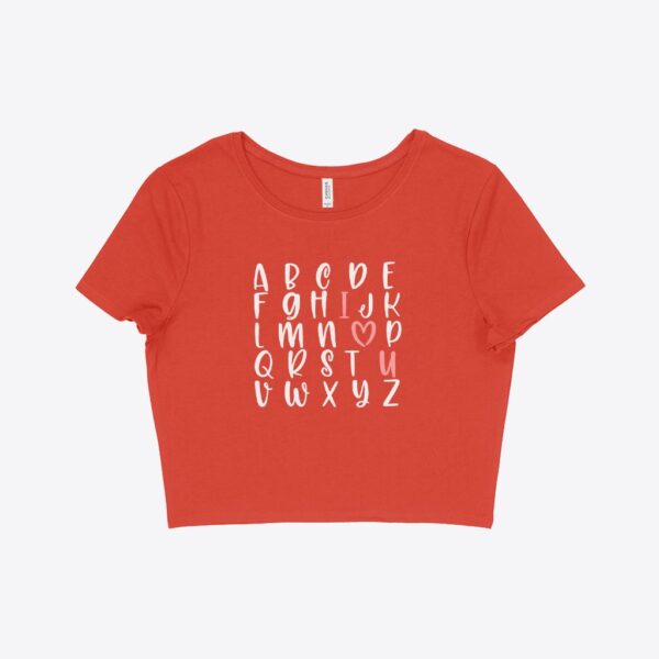 Women's Valentine's Day Cropped T-Shirt