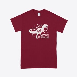 Heavy Cotton Dinosaur Valentine Shirt