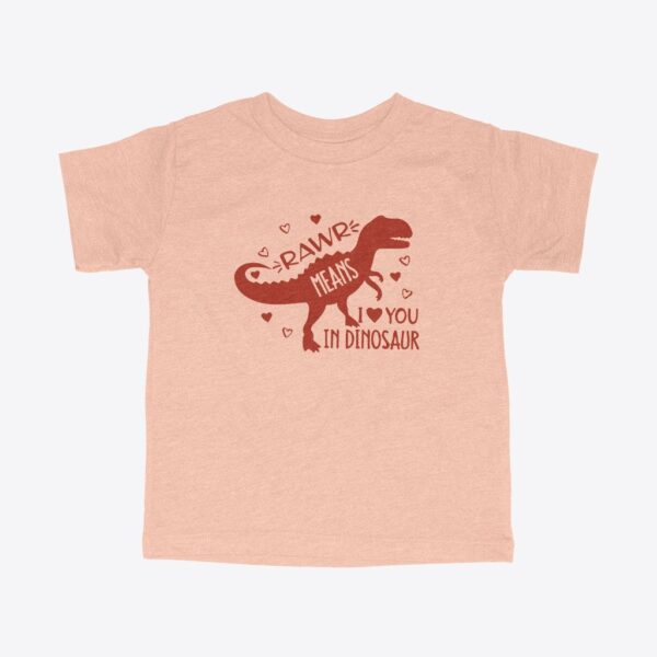 Toddler Triblend Dinosaur Valentine Shirt