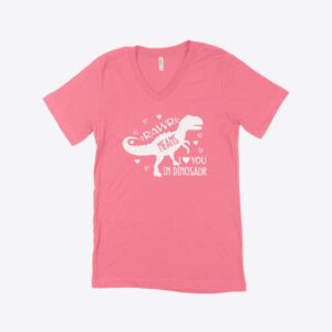 V-Neck Dinosaur Valentine Shirt