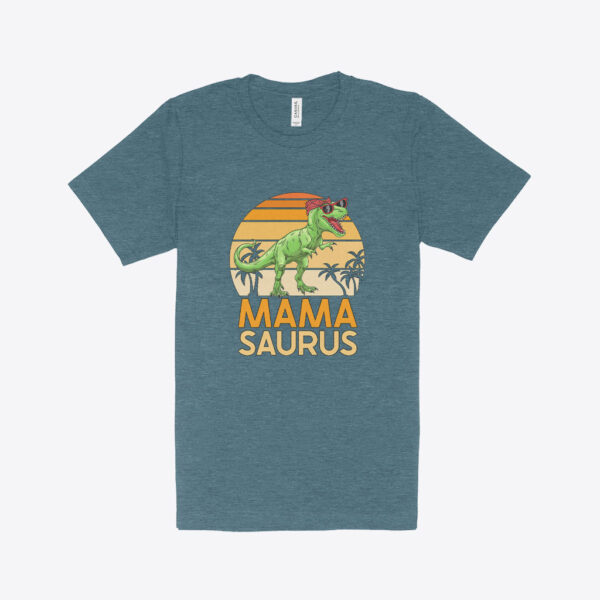 Cozy and playful Heather Dinosaur Mom Shirt for stylish moms.