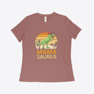 Relaxed Heather Dinosaur Mom Shirt