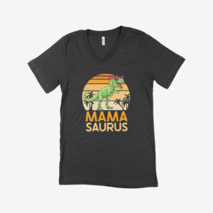 V-Neck Dinosaur Mom Shirt