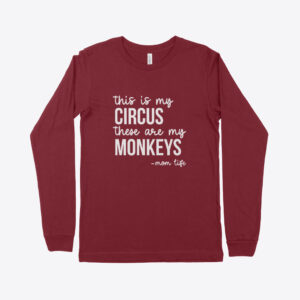 Women's jersey long sleeve t-shirt featuring 'This Is My Circus' design