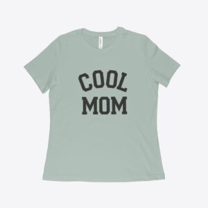 Women's relaxed jersey t-shirt featuring 'Cool Mom' design