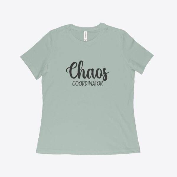 Women's relaxed jersey t-shirt featuring 'Chaos Coordinator' design