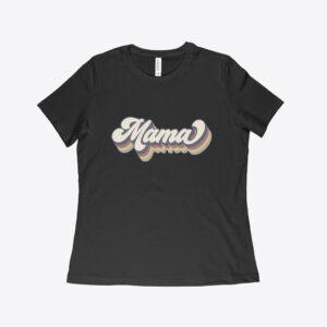 Mama Retro Women's Relaxed Jersey T-Shirt: Classic and Comfortable Apparel Choice.