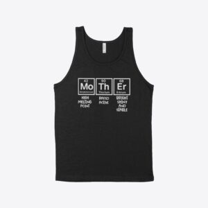 Stylish Mother Periodic Table jersey tank for science-loving moms.