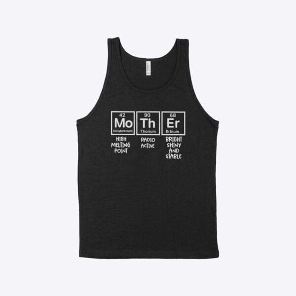 Stylish Mother Periodic Table jersey tank for science-loving moms.