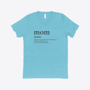 Mom Definition Women's Triblend V-Neck T-Shirt featuring playful design.