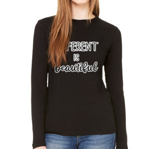 Different Is Beautiful" Long Sleeve T-Shirt - Expressive fashion.