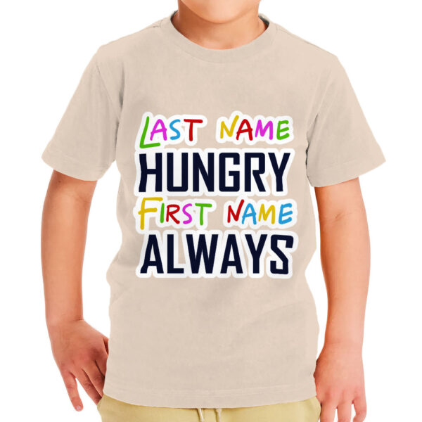 Image of "Always Hungry" Toddler T-Shirt - Cute and playful.