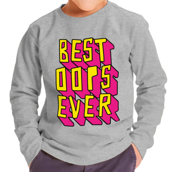 Adorable toddler in Best Oops Ever Toddler Long Sleeve T-Shirt.