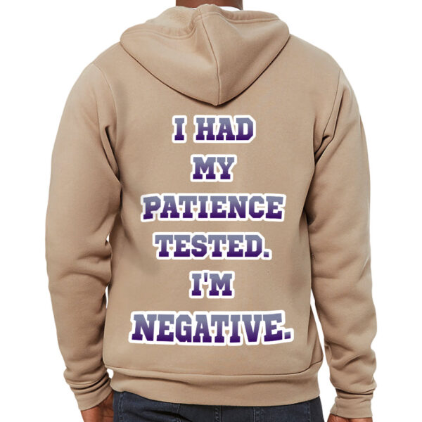 Model wearing Funny Quote Graphic Full-Zip Hoodie.