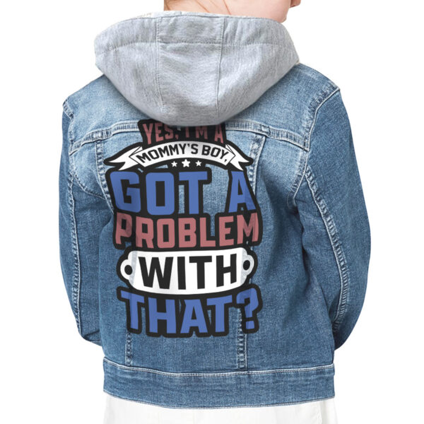 Cute Funny Hooded Denim Jacket - Playful Fashion for Children