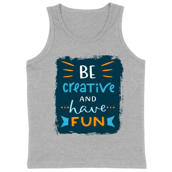 Be Creative Kids' Jersey Tank with inspiring design.