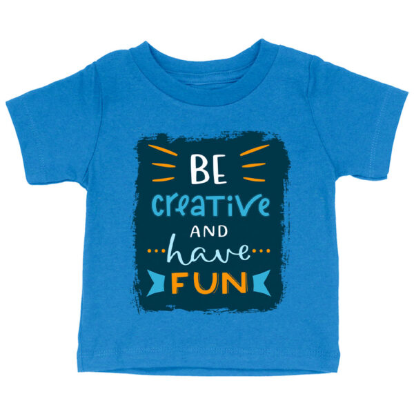 Be Creative Baby Jersey T-Shirt with playful design.