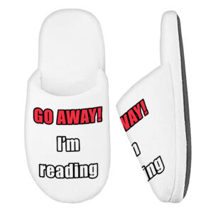 Book Lover Memory Quote Prints Foam Slippers with literary quotes.