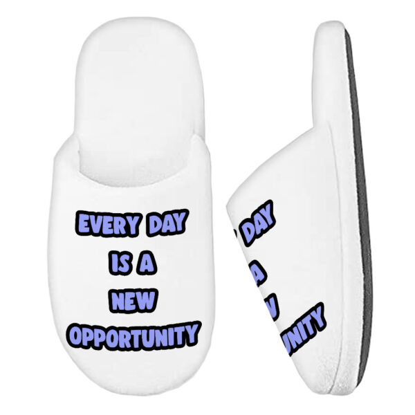 Motivational Quote Memory Cute Foam Slippers with inspiring design.