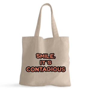 Smile Small Tote Bag Funny Shopping Bag - Playful and Practical