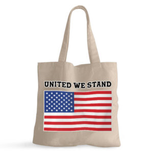 Image depicting USA Flag Small Patriotic Tote Bag.