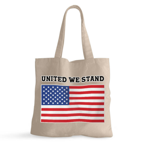 Image depicting USA Flag Small Patriotic Tote Bag.