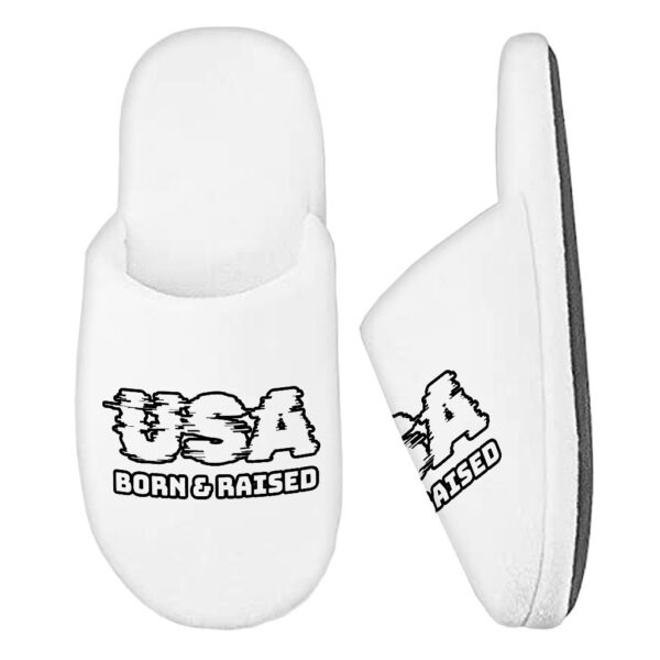 Image depicting Born in the USA Memory Foam Slippers.