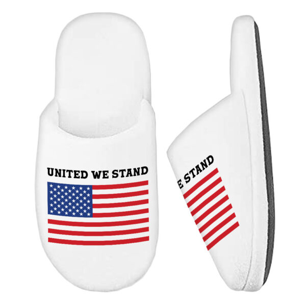 Image depicting USA Flag Memory Patriotic Foam Slippers.