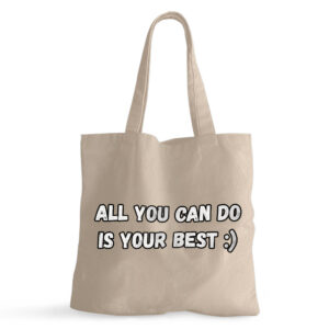 Image depicting Motivational Best Quote Small Tote Bag.