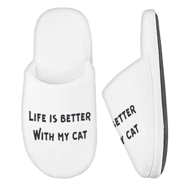 Image depicting Cat Lover Memory Foam Slippers.