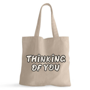 Image depicting "Thinking of You" Small Cute Tote Bag.