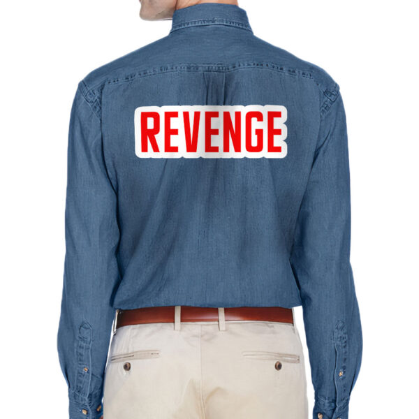 Revenge Men's Trendy Design Denim Shirt.