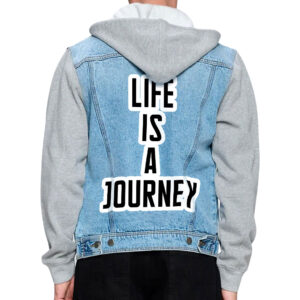 Life is a Journey Men's Best Design Denim Jacket.