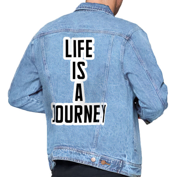 Life is a Journey Light Men's Denim Jacket.