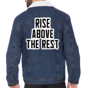 Rise Above the Rest Men's Sherpa-Lined Denim Jacket.