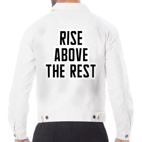 Rise Above the Rest Men's White Denim Jacket.