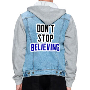 Don't Stop Believing Men's Denim Jacket.