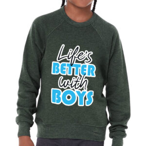 Funny Printed Kids' Raglan Sweatshirt.