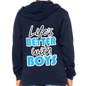 Funny Quotes Printed Kids' Full-Zip Hoodie.