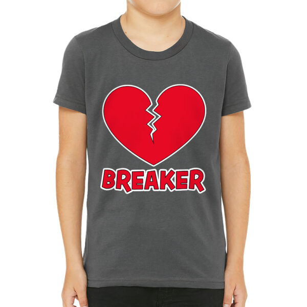 Kids' heart print t-shirt with cute printed saying.