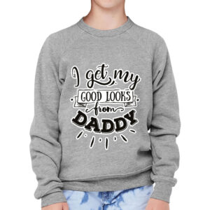 Kids' raglan sweatshirt with cool funny printed designs.