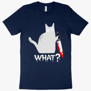 What Funny Cat Print T-Shirt featuring humorous cat design