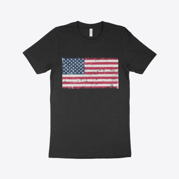 Women's Made in USA American Flag T-Shirt featuring American flag design