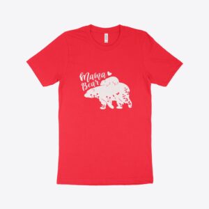 Made in USA Mama Bear T-Shirt featuring cute bear design