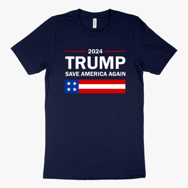 Made in USA 2024 Trump T-Shirt featuring Trump 2024 campaign design